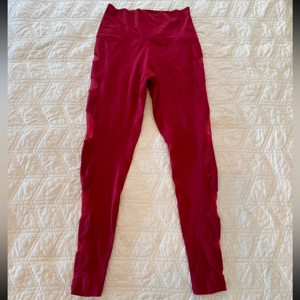 IAB red elevate workout leggings. Size 6/S. - Picture 2 of 6